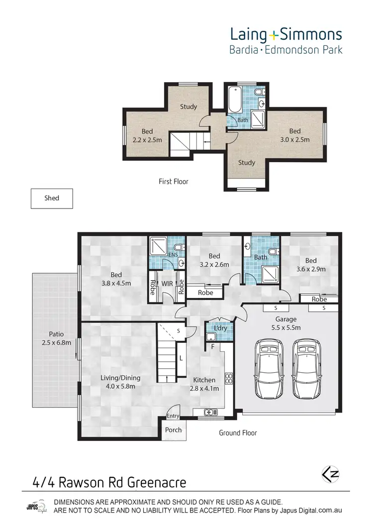 Floorplan of Homely townhouse listing, 4/2-4 Rawson Road, Greenacre NSW 2190