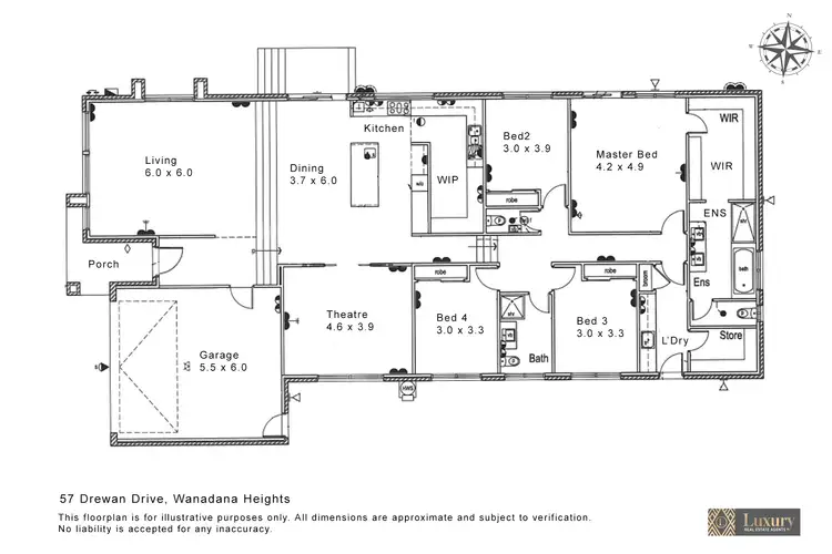 Floorplan of Homely house listing, 57 Drewan Drive, Wandana Heights VIC 3216