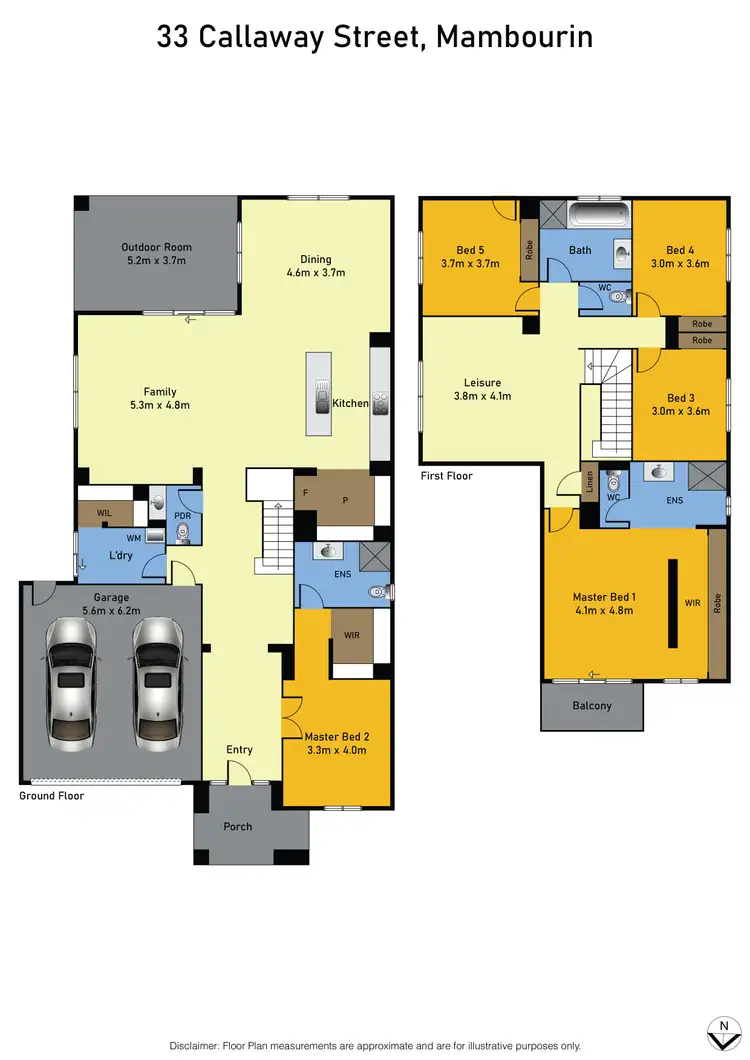 Floorplan of Homely house listing, 33 Callaway Street, Mambourin VIC 3024