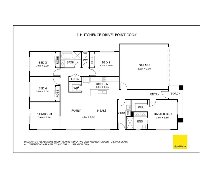 Floorplan of Homely house listing, 1 Hutchence Drive, Point Cook VIC 3030