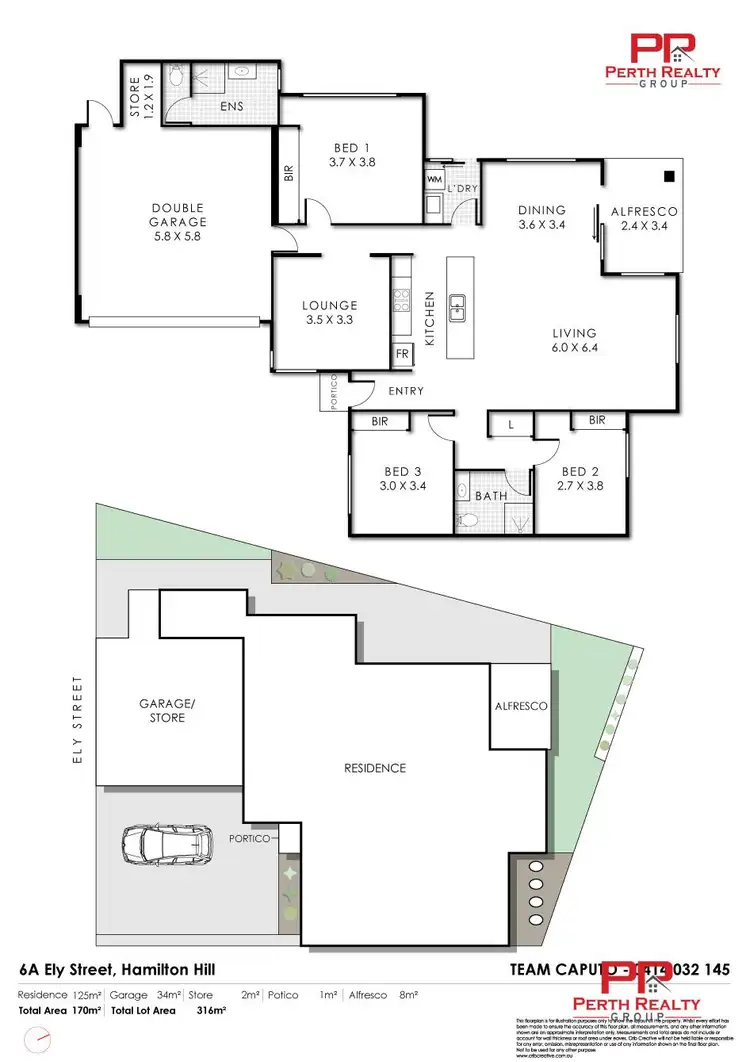 Floorplan of Homely house listing, 6A Ely Street, Hamilton Hill WA 6163