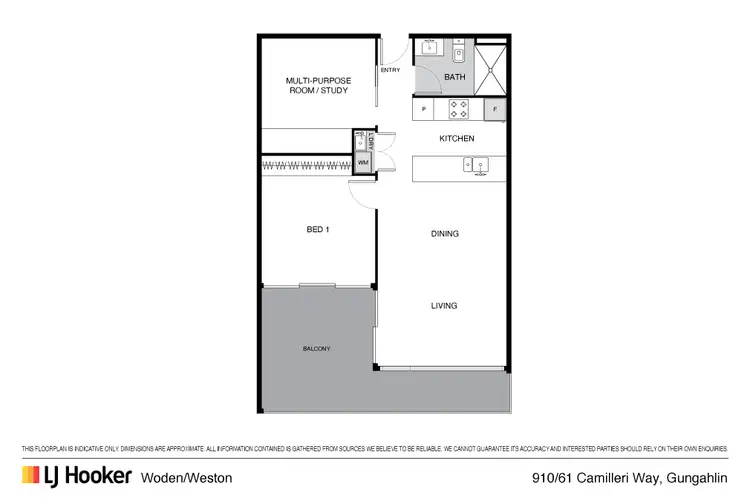 Floorplan of Homely unit listing, 910/61 Camilleri Way, Gungahlin ACT 2912