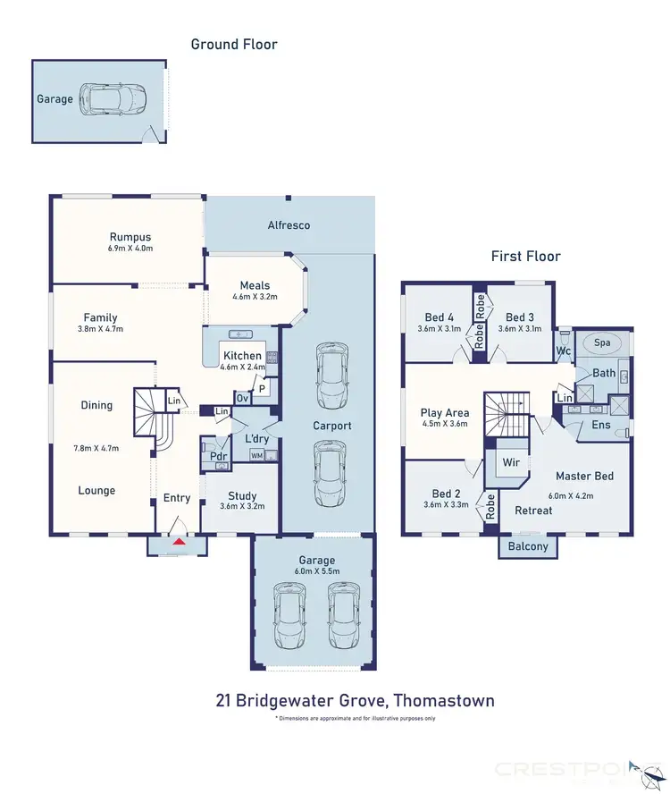 Floorplan of Homely house listing, 21 Bridgewater Grove, Thomastown VIC 3074