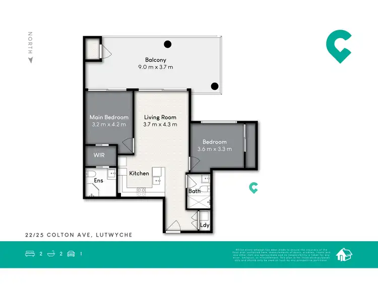 Floorplan of Homely unit listing, 22/25 Colton Avenue, Lutwyche QLD 4030