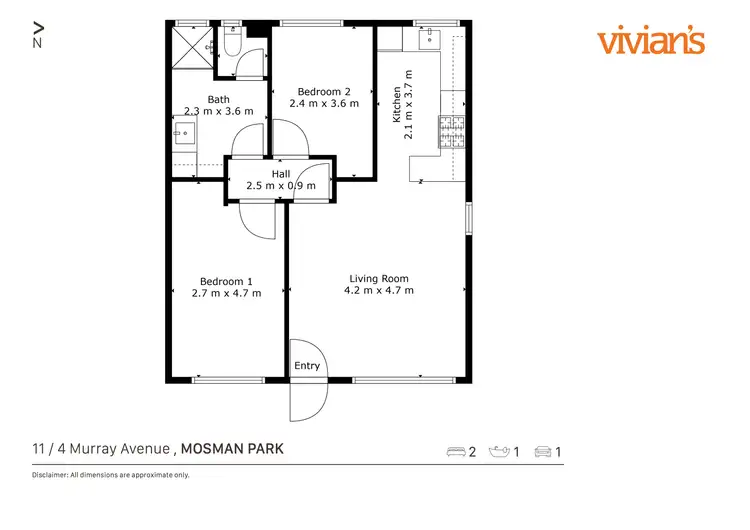 Floorplan of Homely apartment listing, 11/4 Murray Avenue, Mosman Park WA 6012