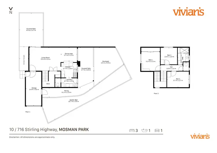 Floorplan of Homely townhouse listing, 10/716 Stirling Highway, Mosman Park WA 6012