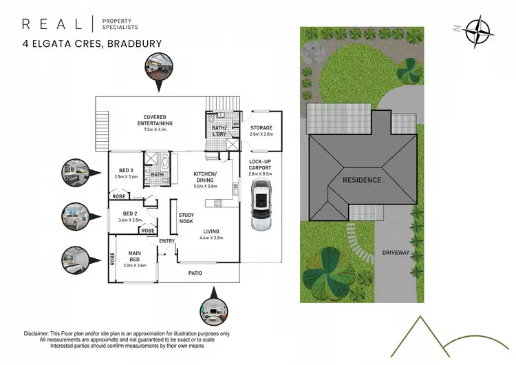 Floorplan of Homely house listing, 4 Elgata Crescent, Bradbury NSW 2560