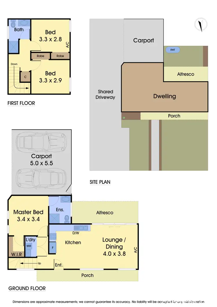 Floorplan of Homely townhouse listing, 2/85-87 View Street, Glenroy VIC 3046