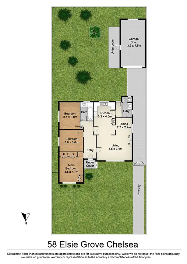 Floorplan of Homely house listing, 58 Elsie Grove, Chelsea VIC 3196