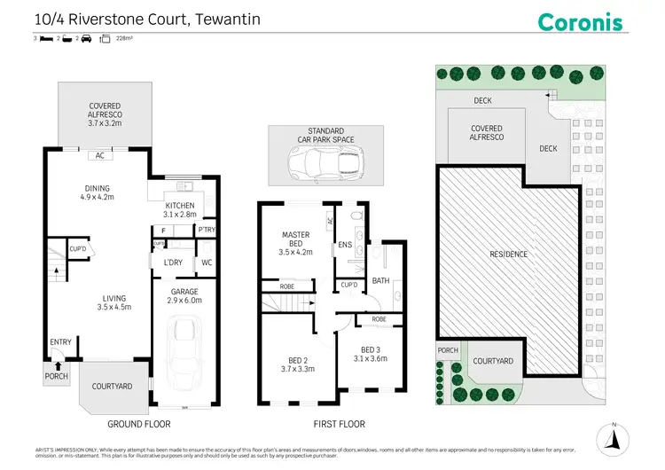 Floorplan of Homely townhouse listing, 10/4 Riverstone Court, Tewantin QLD 4565