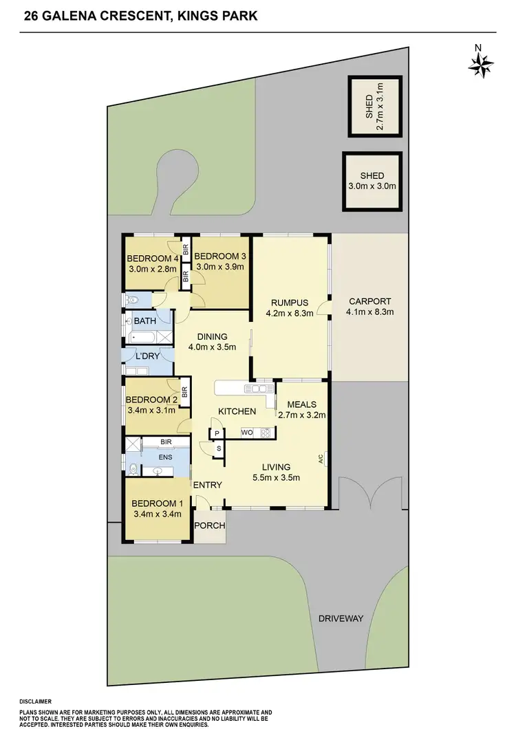 Floorplan of Homely house listing, 26 Galena Crescent, Kings Park VIC 3021