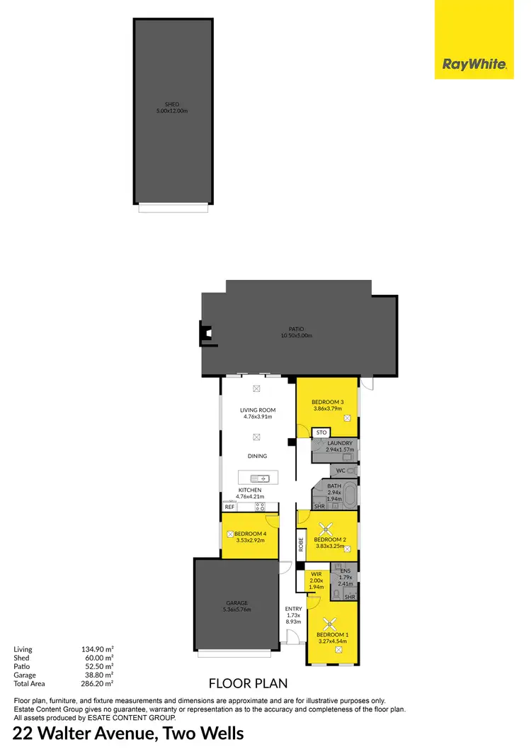 Floorplan of Homely house listing, 22 Walter Avenue, Two Wells SA 5501