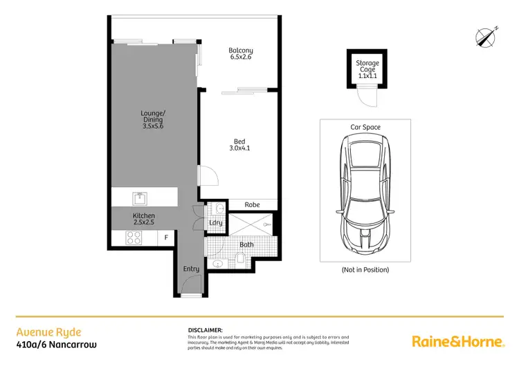 Floorplan of Homely apartment listing, 410a/6 Nancarrow Avenue, Ryde NSW 2112