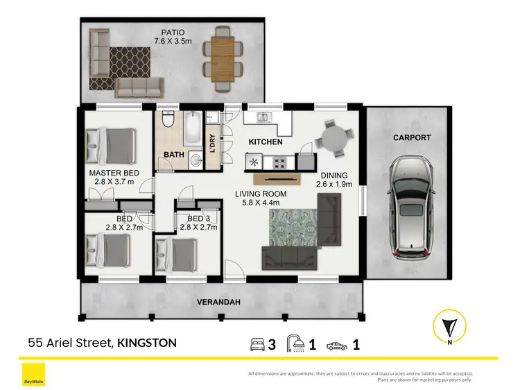 Floorplan of Homely house listing, 55 Ariel Avenue, Kingston QLD 4114
