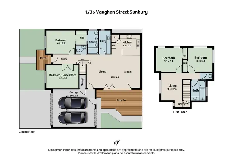 Floorplan of Homely house listing, 1/36 Vaughan Street, Sunbury VIC 3429