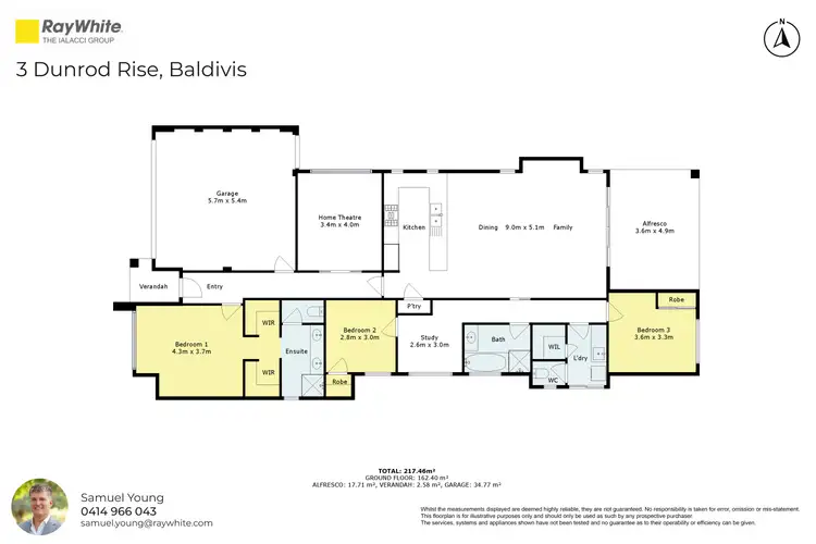 Floorplan of Homely house listing, 3 Dunrod Rise, Baldivis WA 6171