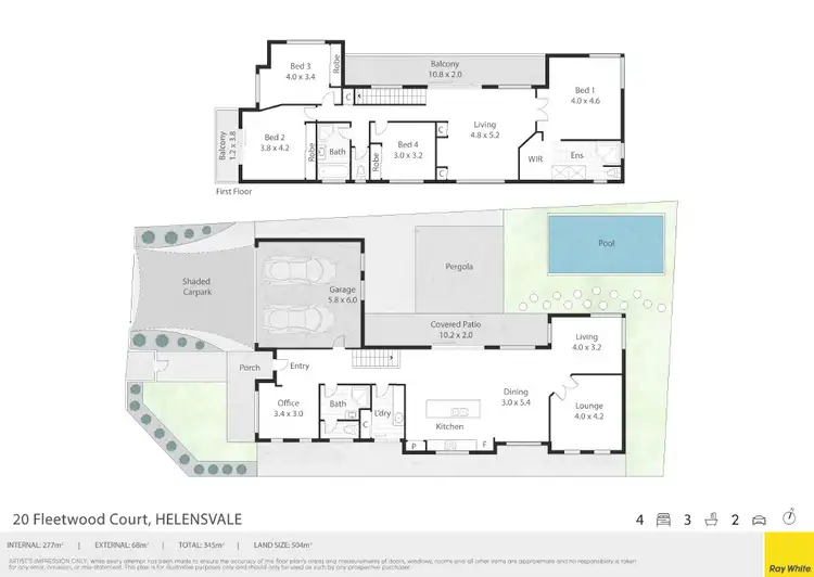 Floorplan of Homely house listing, 20 Fleetwood Court, Helensvale QLD 4212