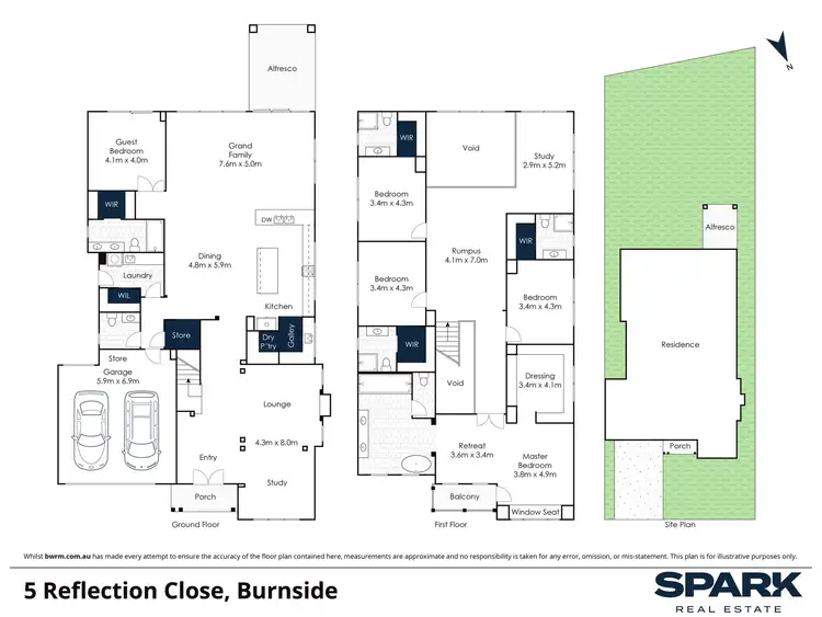 Floorplan of Homely house listing, 5 Reflection Close, Burnside VIC 3023