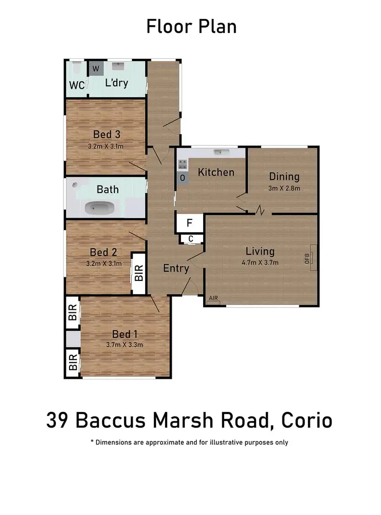 Floorplan of Homely house listing, 39 Bacchus Marsh Road, Corio VIC 3214