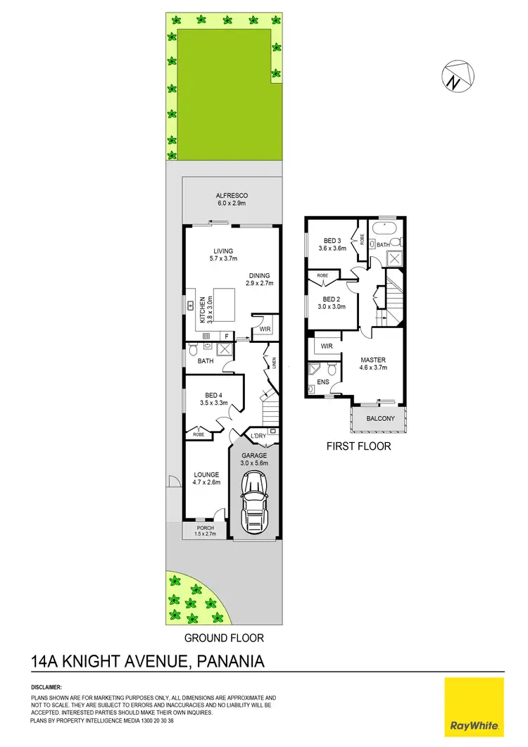 Floorplan of Homely semi-detached listing, 14A Knight Avenue, Panania NSW 2213