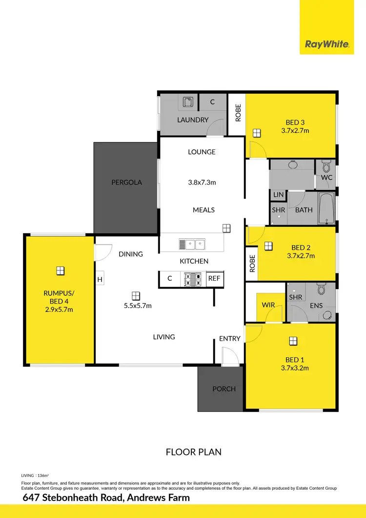 Floorplan of Homely house listing, 647 Stebonheath Road, Andrews Farm SA 5114