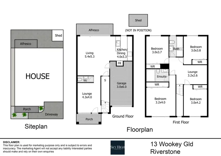 Floorplan of Homely townhouse listing, 13 Wookey Glade, Riverstone NSW 2765