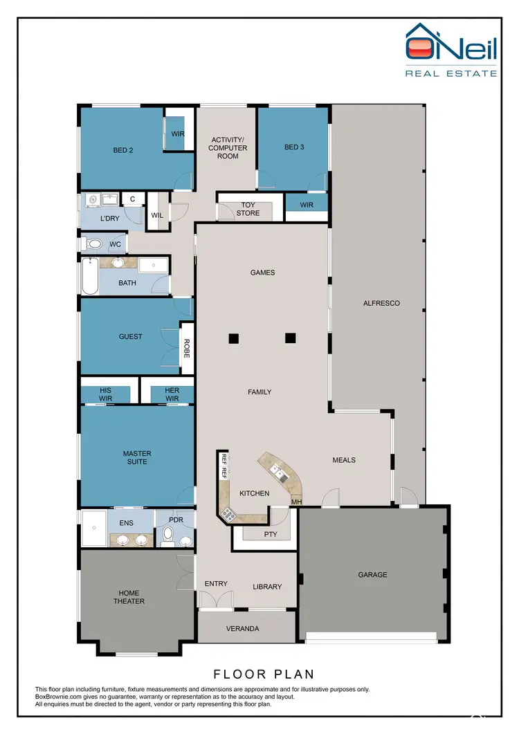 Floorplan of Homely house listing, 14 Berringar Elbow, Cardup WA 6122
