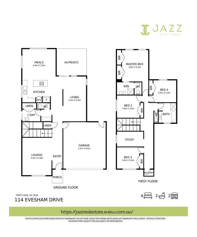 Floorplan of Homely house listing, 114 Evesham Drive, Point Cook VIC 3030
