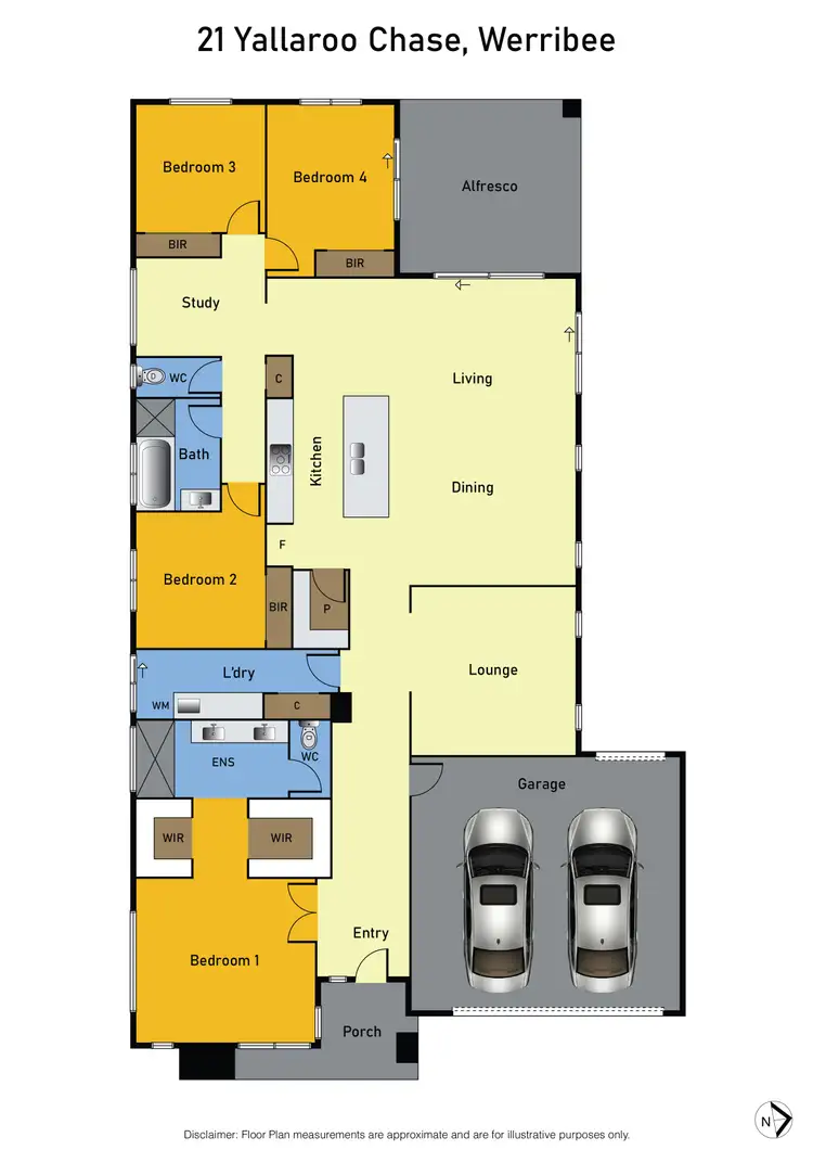 Floorplan of Homely house listing, 21 Yallaroo Chase, Werribee VIC 3030
