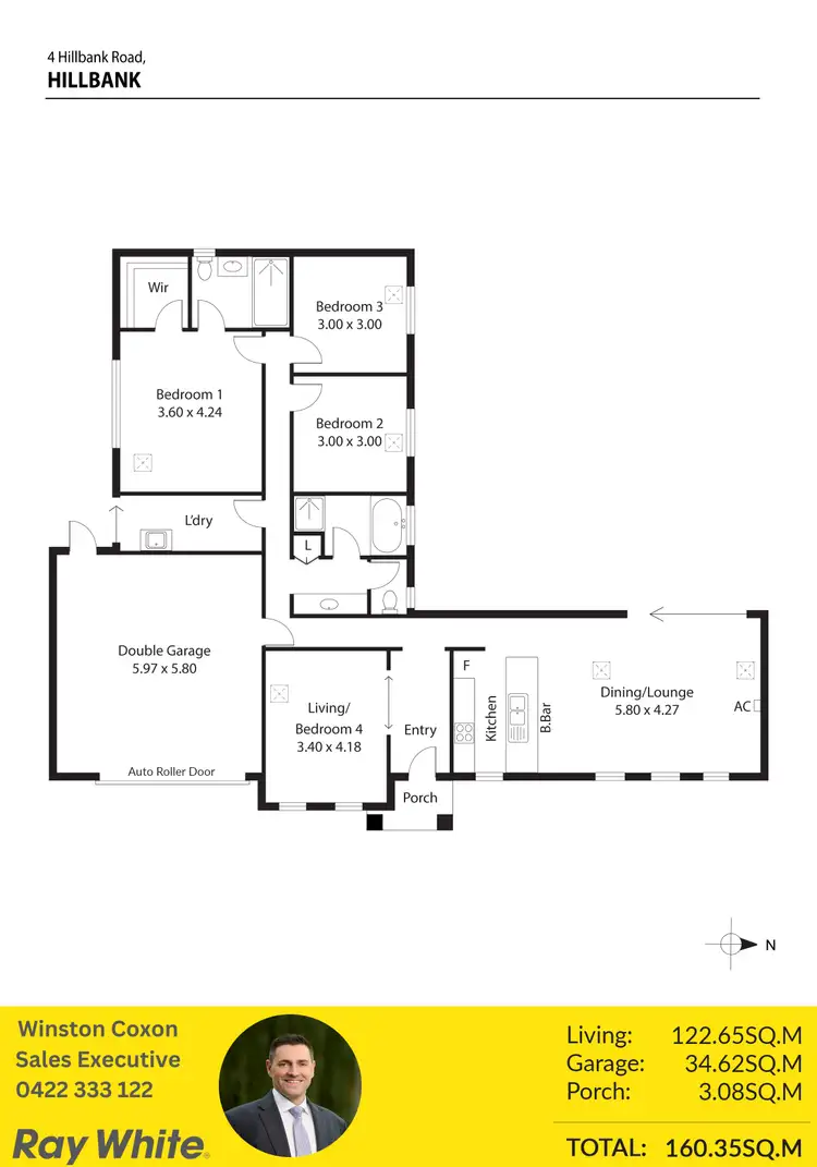 Floorplan of Homely house listing, 4 Hillbank Road, Hillbank SA 5112