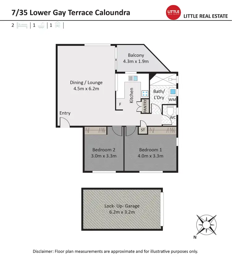 Floorplan of Homely unit listing, 7/35 Lower Gay Terrace, Caloundra QLD 4551