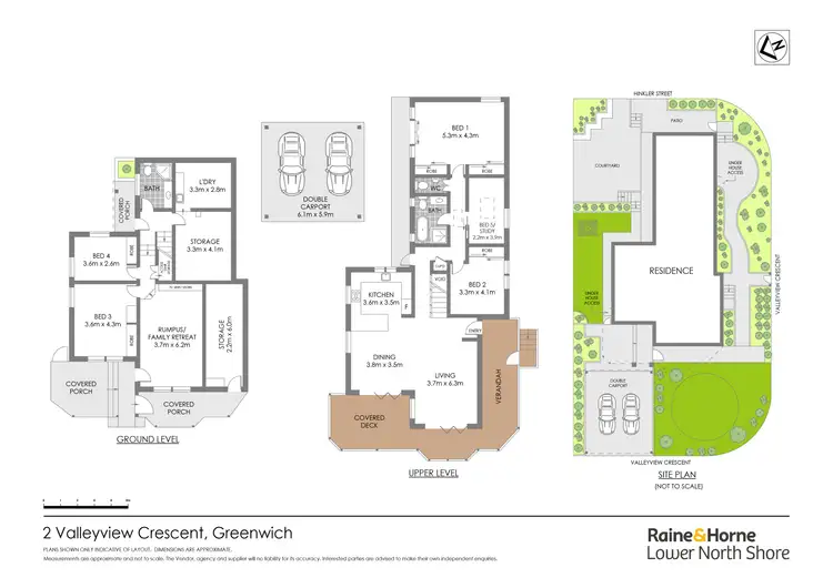 Floorplan of Homely house listing, 2 Valleyview Crescent, Greenwich NSW 2065