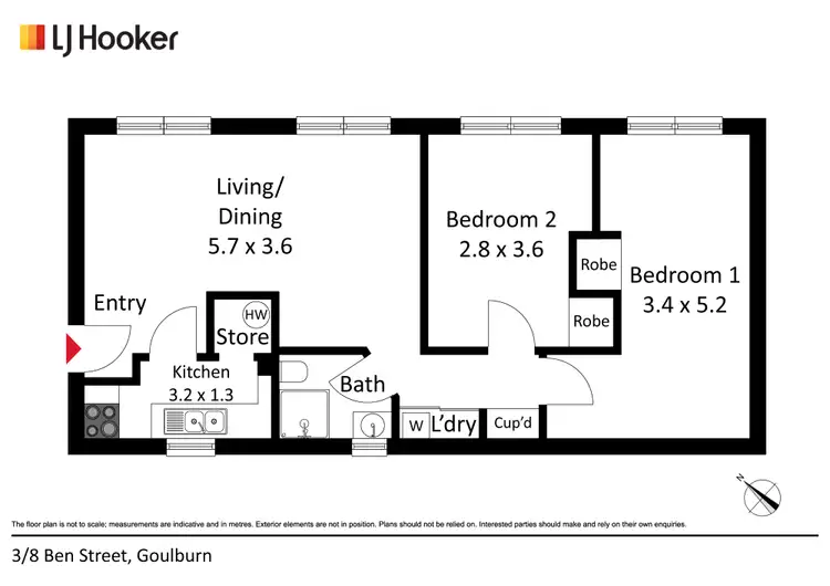 Floorplan of Homely unit listing, 3/8 Ben Street, Goulburn NSW 2580