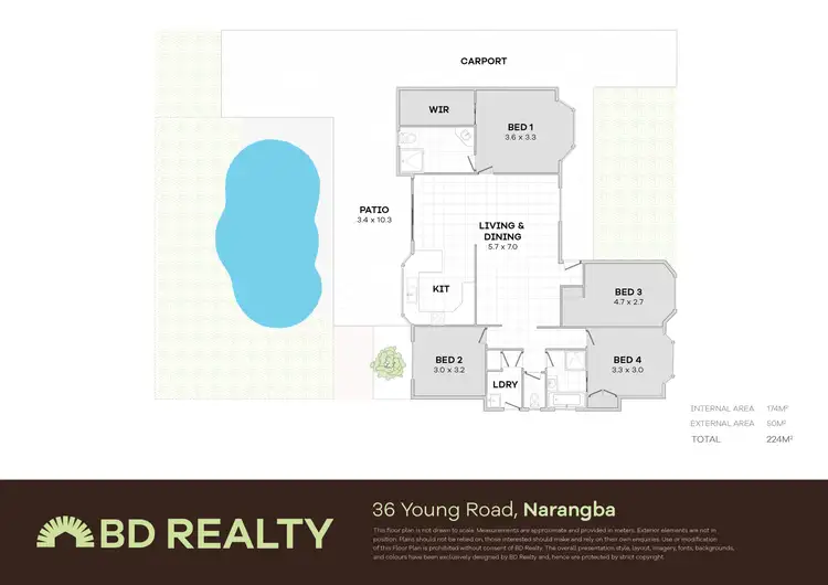 Floorplan of Homely house listing, 36 Young Road, Narangba QLD 4504