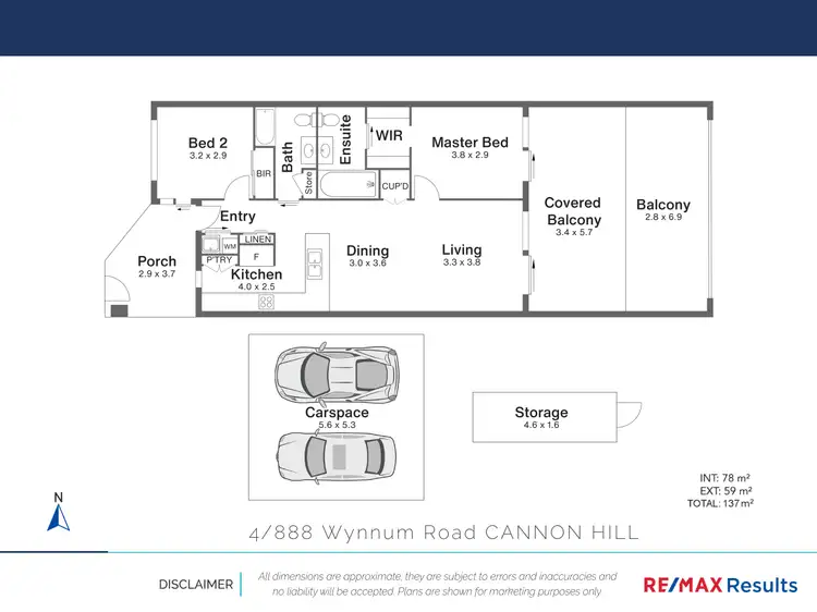 Floorplan of Homely apartment listing, 4/888 WYNNUM RD, Cannon Hill QLD 4170