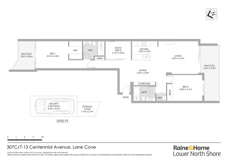 Floorplan of Homely apartment listing, 307C/7-13 Centennial Avenue, Lane Cove NSW 2066