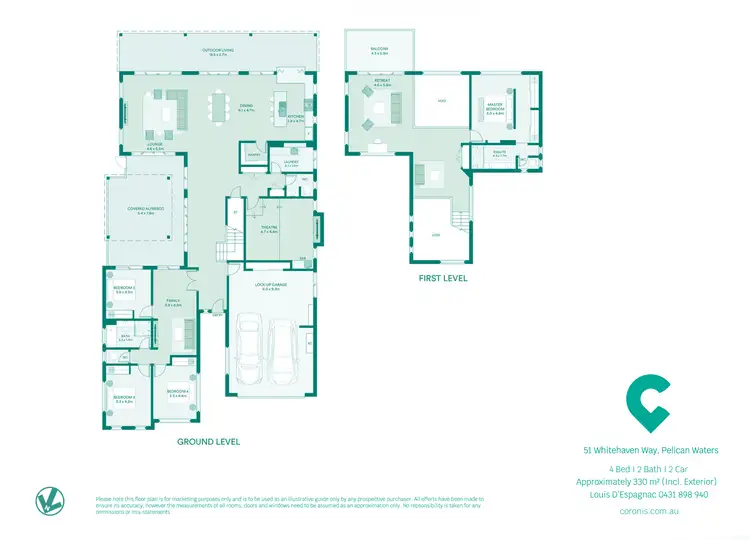 Floorplan of Homely house listing, 51 Whitehaven Way, Pelican Waters QLD 4551