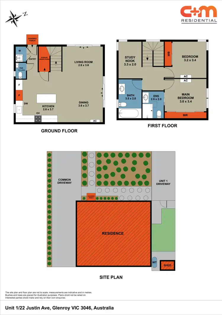 Floorplan of Homely townhouse listing, 1/22 Justin Avenue, Glenroy VIC 3046