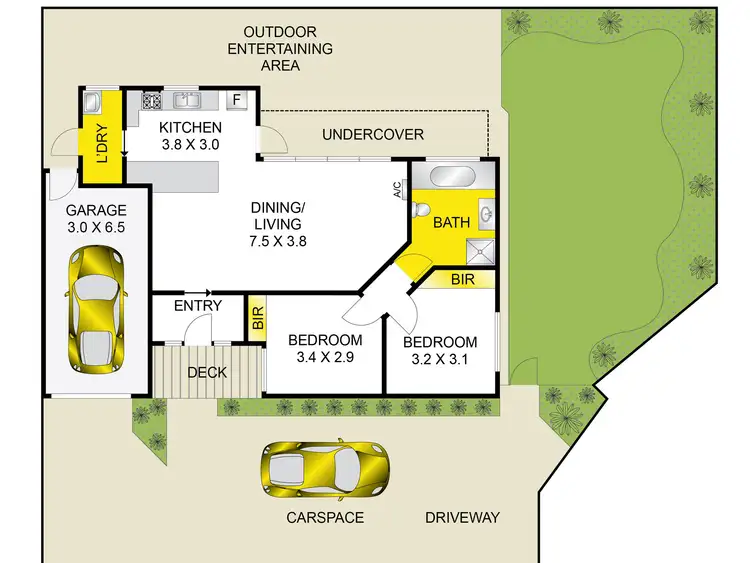 Floorplan of Homely villa listing, 1/44 Wellington Street, Geelong West VIC 3218
