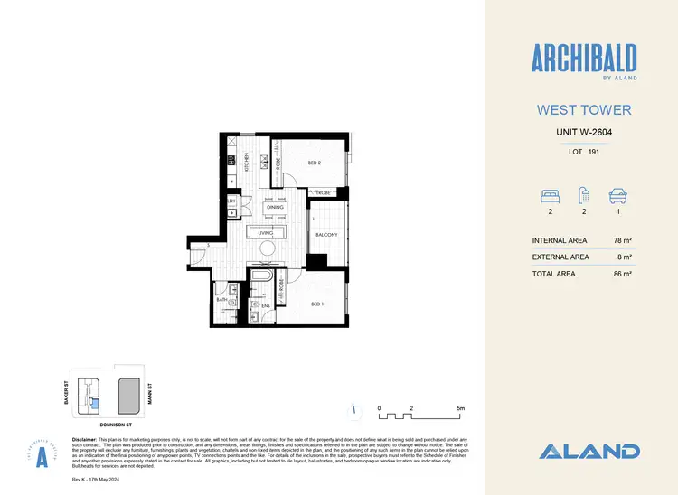 Floorplan of Homely apartment listing, W-2604/108 Donnison Street, Gosford NSW 2250