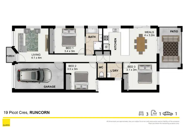 Floorplan of Homely house listing, 19 Picot Crescent, Runcorn QLD 4113