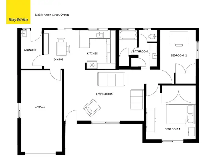 Floorplan of Homely townhouse listing, 3/335a Anson Street, Orange NSW 2800