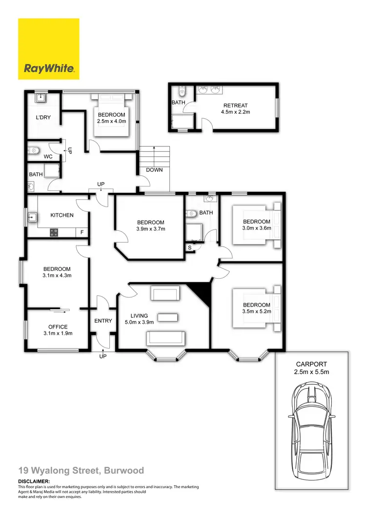 Floorplan of Homely house listing, 19 Wyalong Street, Burwood NSW 2134