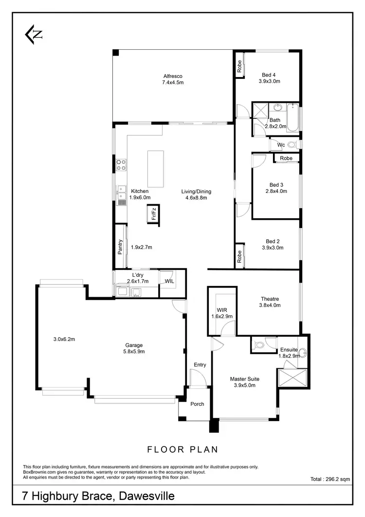 Floorplan of Homely house listing, 7 Highbury Brace, Dawesville WA 6211
