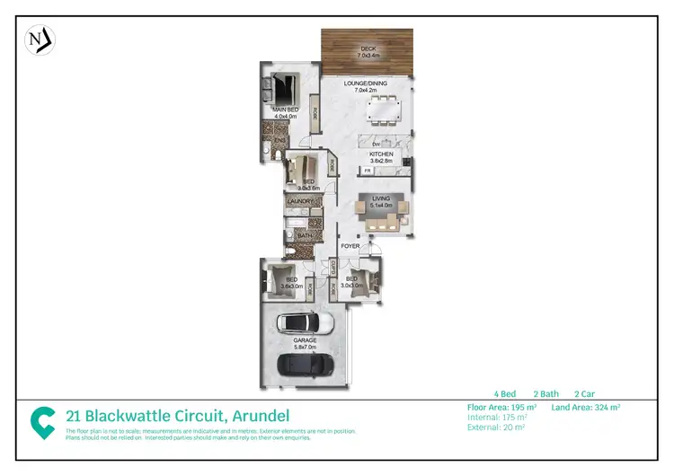 Floorplan of Homely house listing, 21 Blackwattle Circuit, Arundel QLD 4214