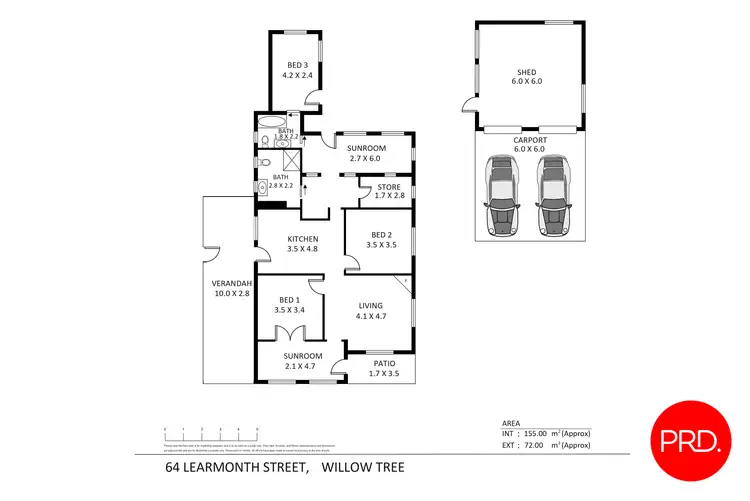 Floorplan of Homely house listing, 64 Learmonth Street, Willow Tree NSW 2339