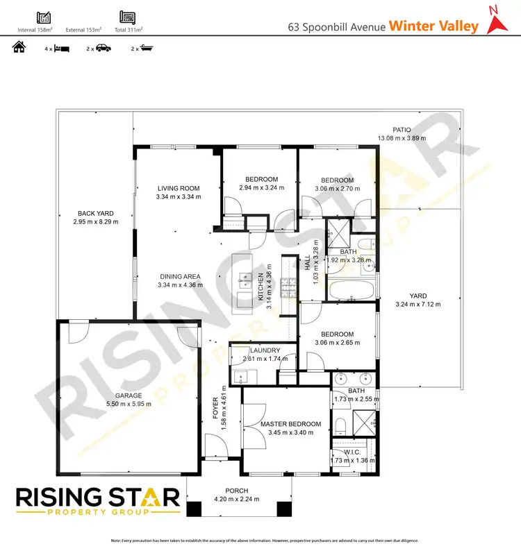 Floorplan of Homely house listing, 63 Spoonbill Avenue, Winter Valley VIC 3358