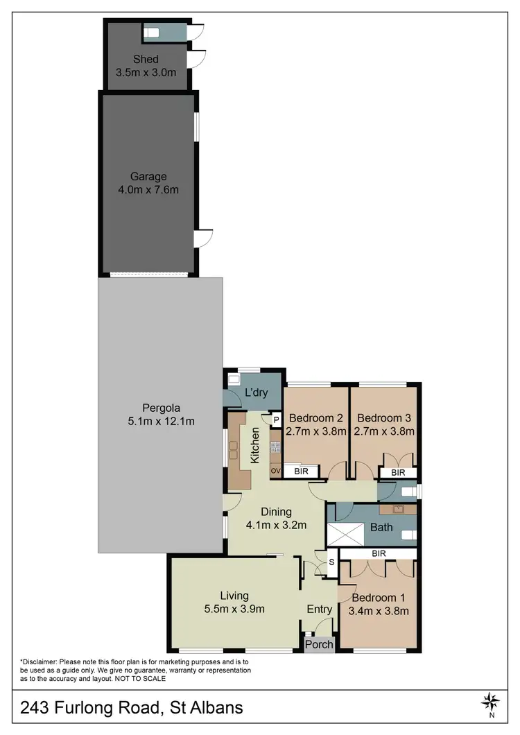 Floorplan of Homely house listing, 243 Furlong Road, St Albans VIC 3021
