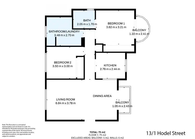 Floorplan of Homely unit listing, 13/1 Hodel Street, Rosslea QLD 4812