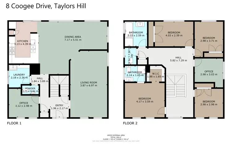 Floorplan of Homely house listing, 8 Coogee Drive, Taylors Hill VIC 3037